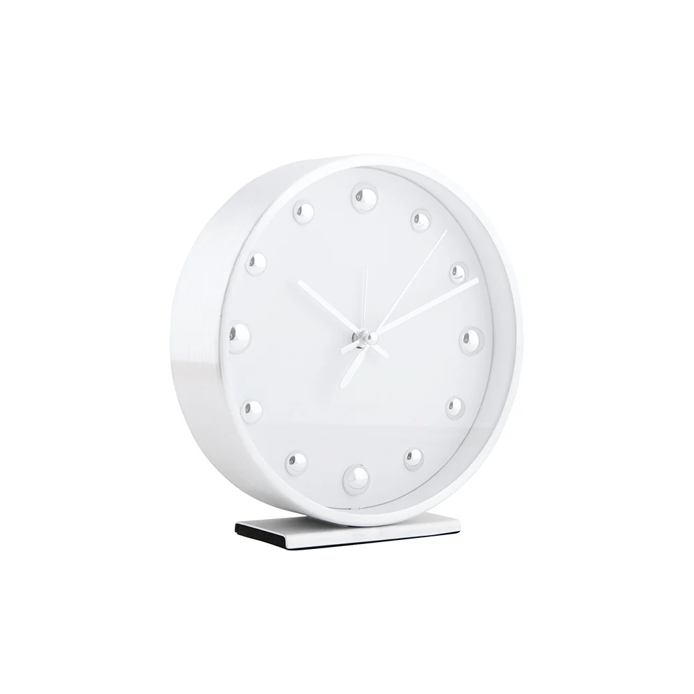 Shiny Dots Alarm Clock - White Silver - Image 2