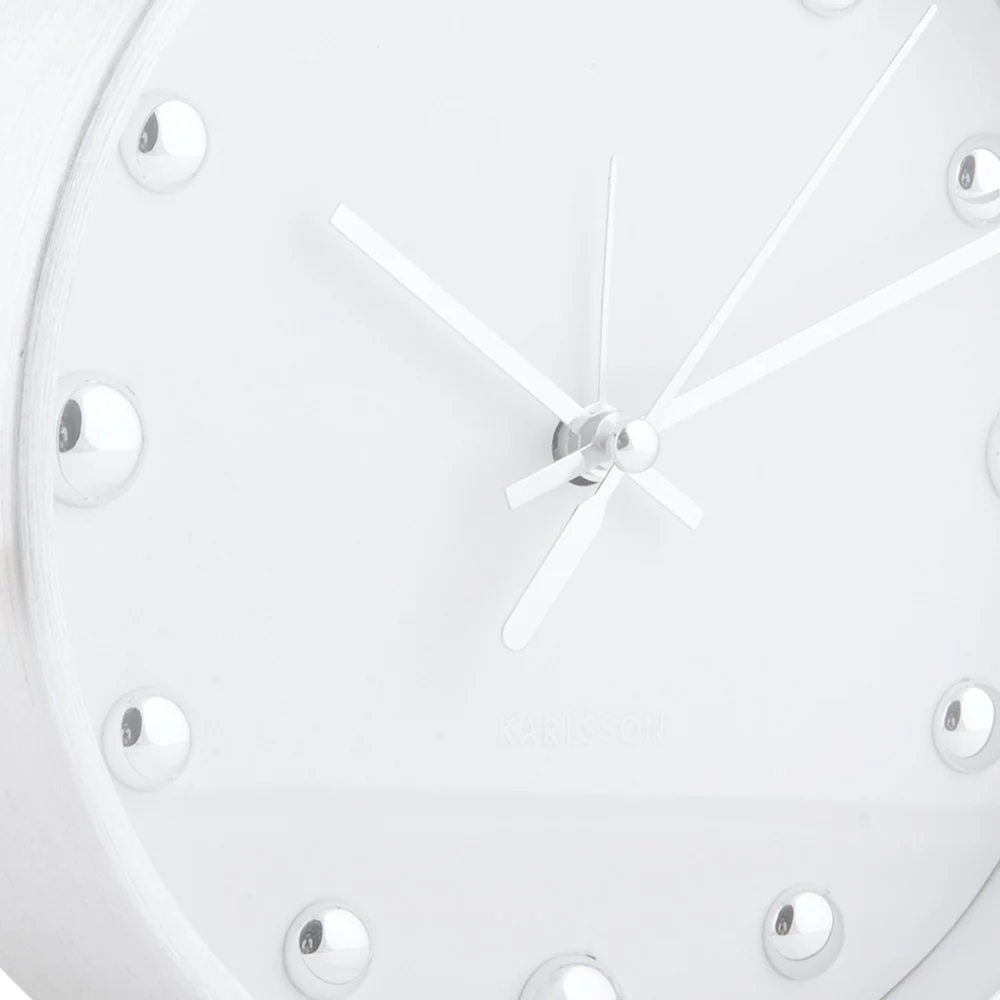 Shiny Dots Alarm Clock - White Silver - Image 4