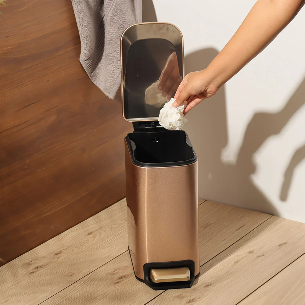 Sierra Pedal Bin 6L - Rose Gold - Image 2