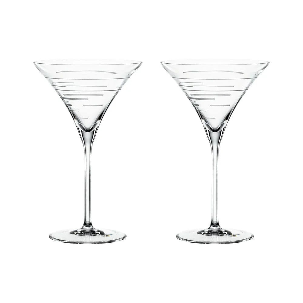 Signature Drinks Lines Cocktail Glasses 220ml, Set of 2 - Image 2