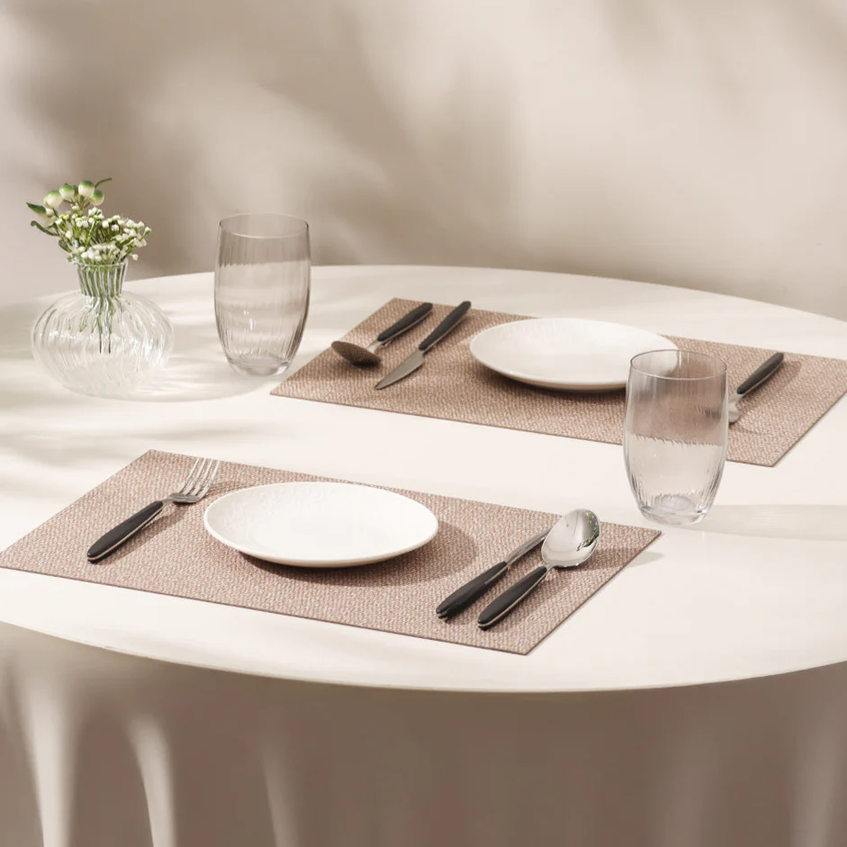 Silkstone Reversible Mats, Set of 6 - Mocha