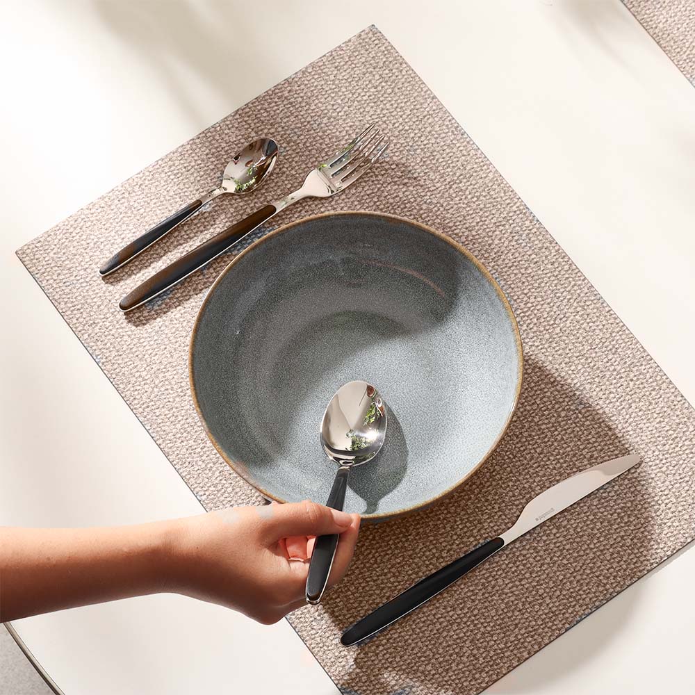 Silkstone Reversible Mats, Set of 6 - Mocha - Image 6