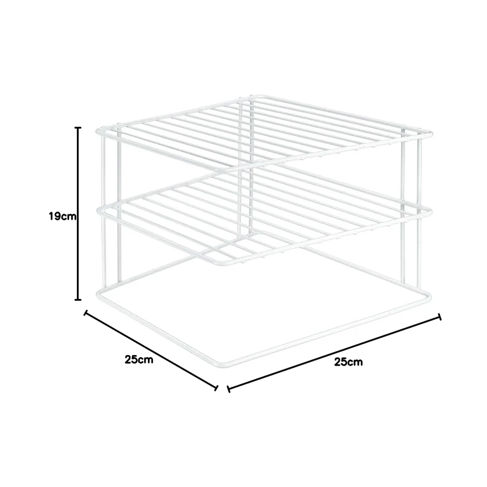 Silos 2-Tier Corner Rack - White - Image 4