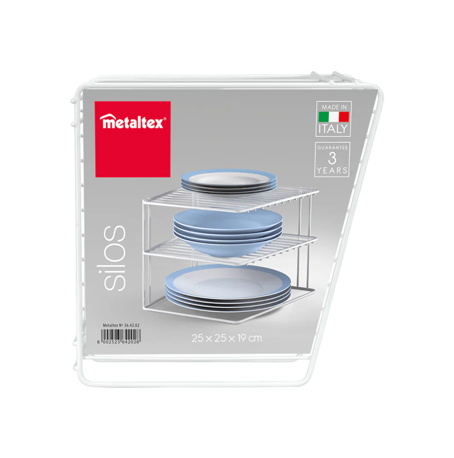 Silos 2-Tier Corner Rack - White - Image 5
