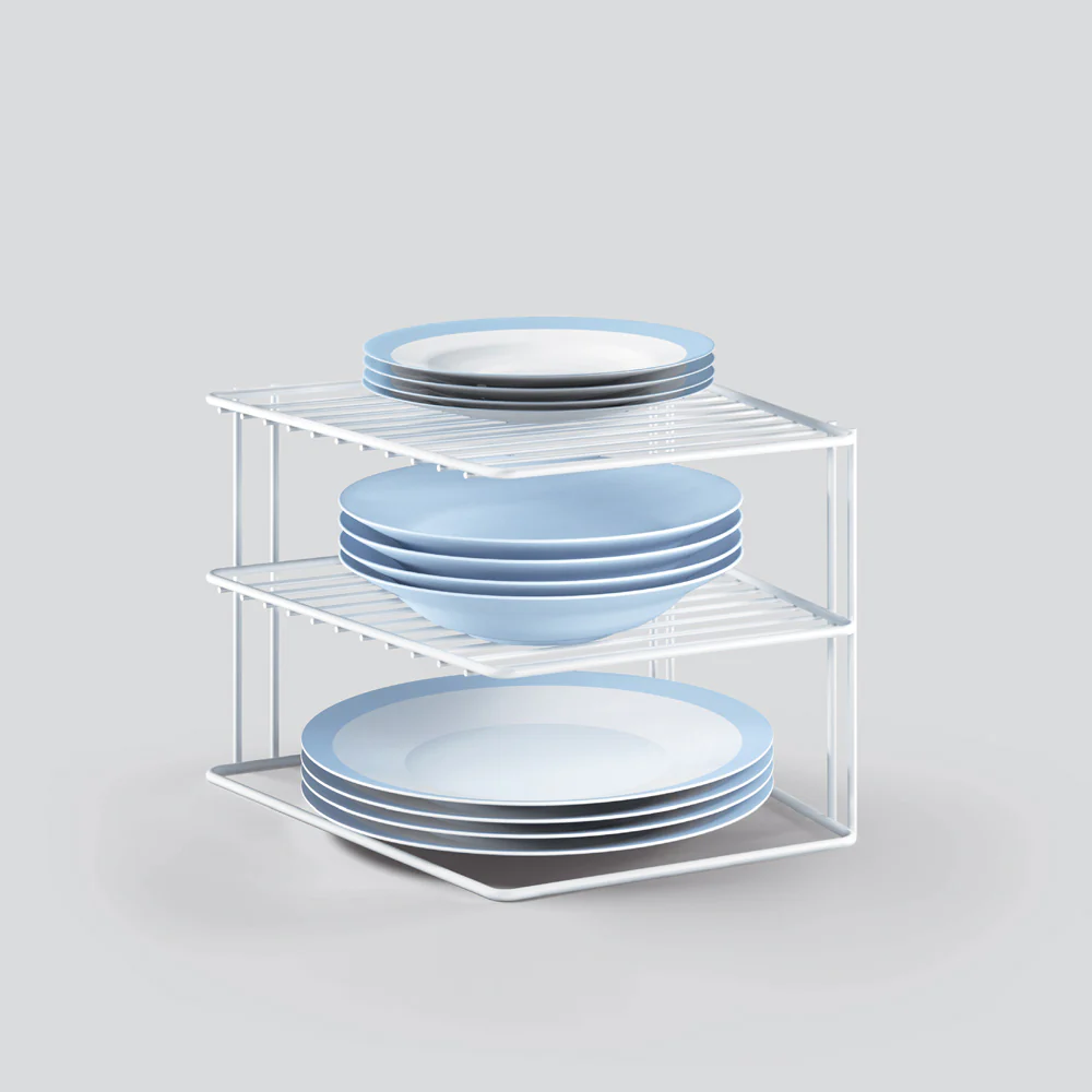 Silos 2-Tier Corner Rack - White - Image 6