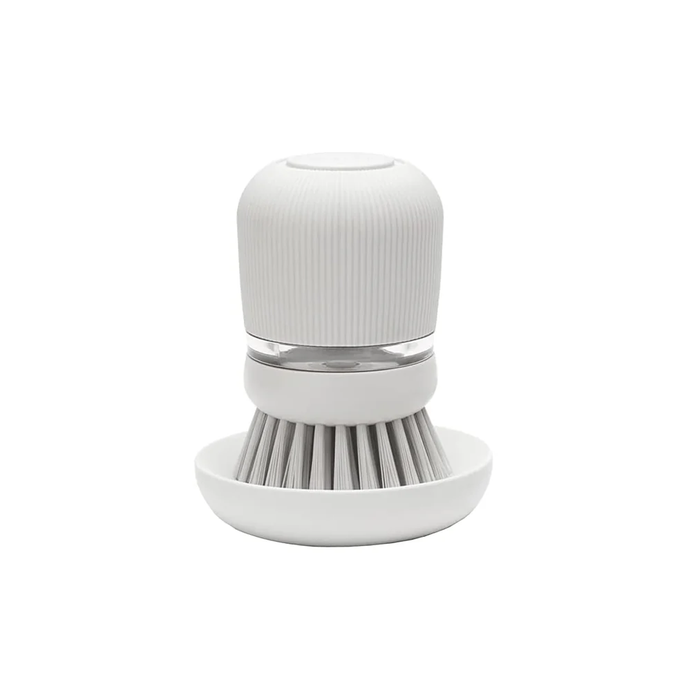 SinkSide Soap Dispensing Dish Brush - Light Grey - Image 10