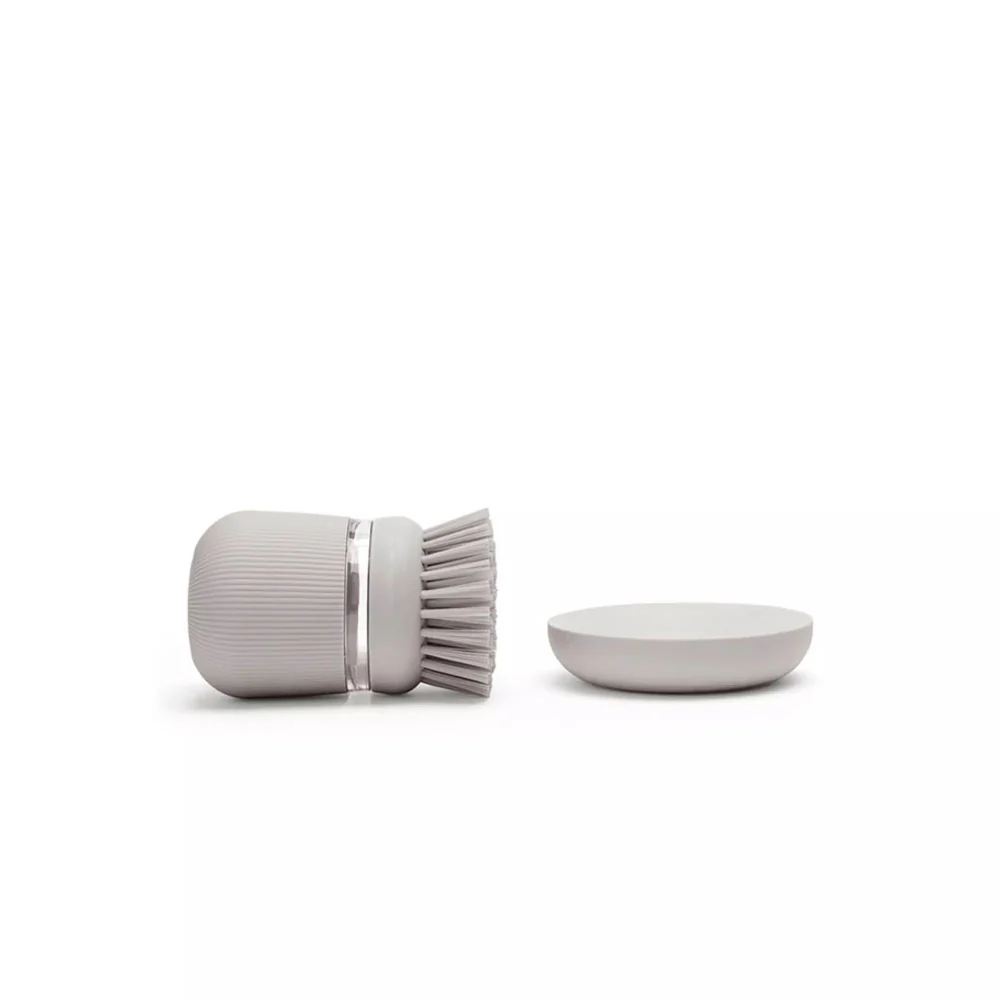 SinkSide Soap Dispensing Dish Brush - Mid Grey - Image 6