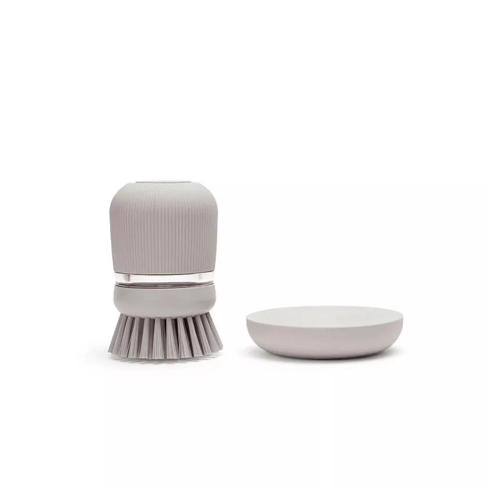 SinkSide Soap Dispensing Dish Brush - Mid Grey - Image 8