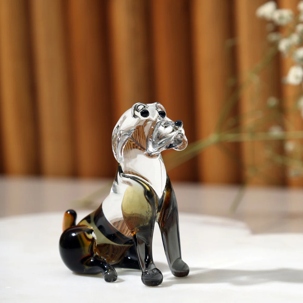 Sitting Dog Mini Glass Accent - Monochrome - Image 3