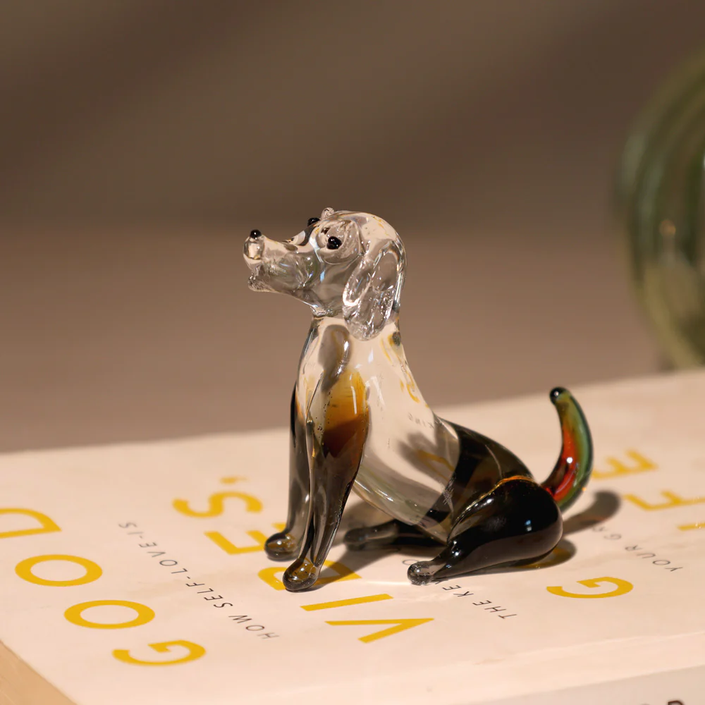 Sitting Dog Mini Glass Accent - Monochrome - Image 4