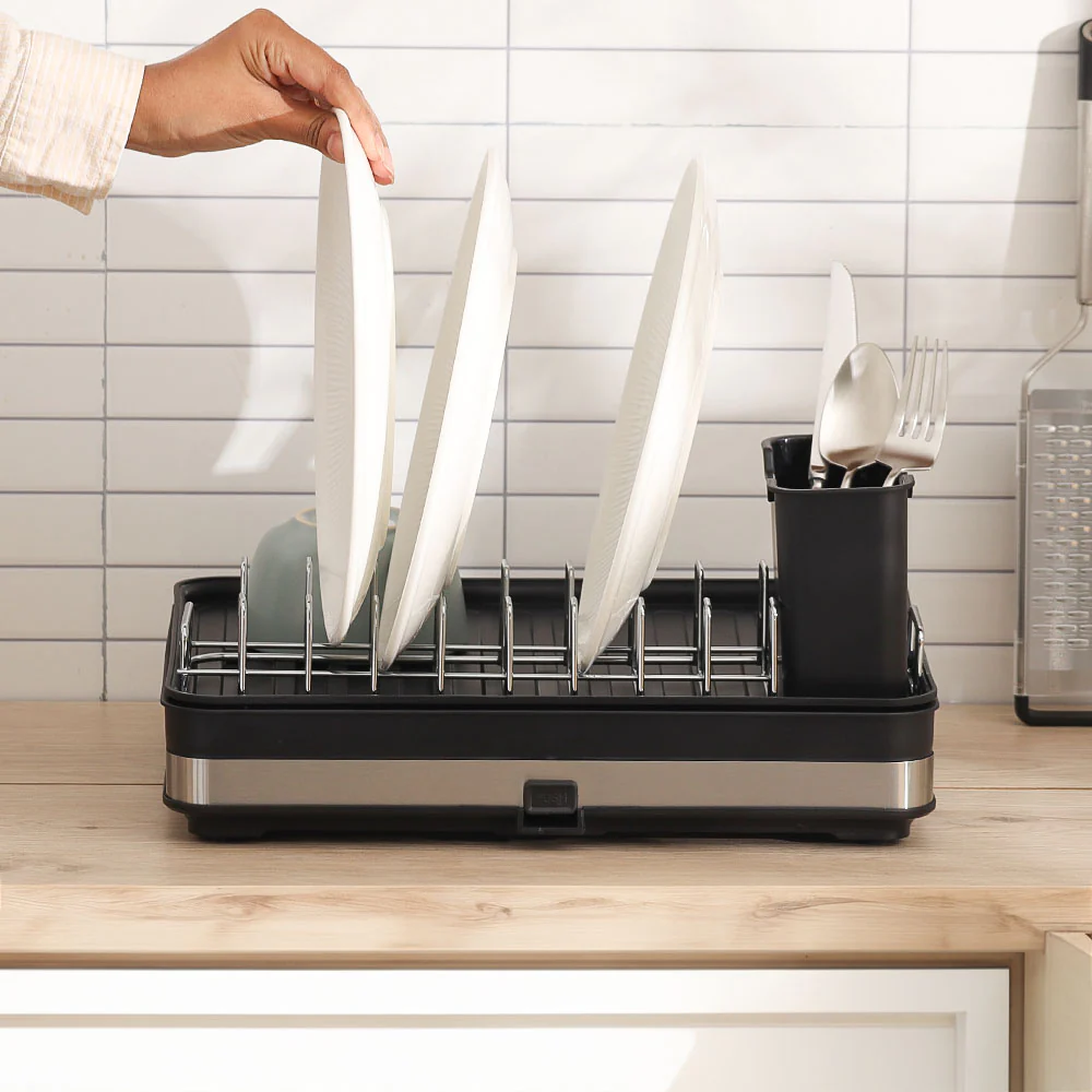 Slate Expandable Dish Rack - Black - Image 2