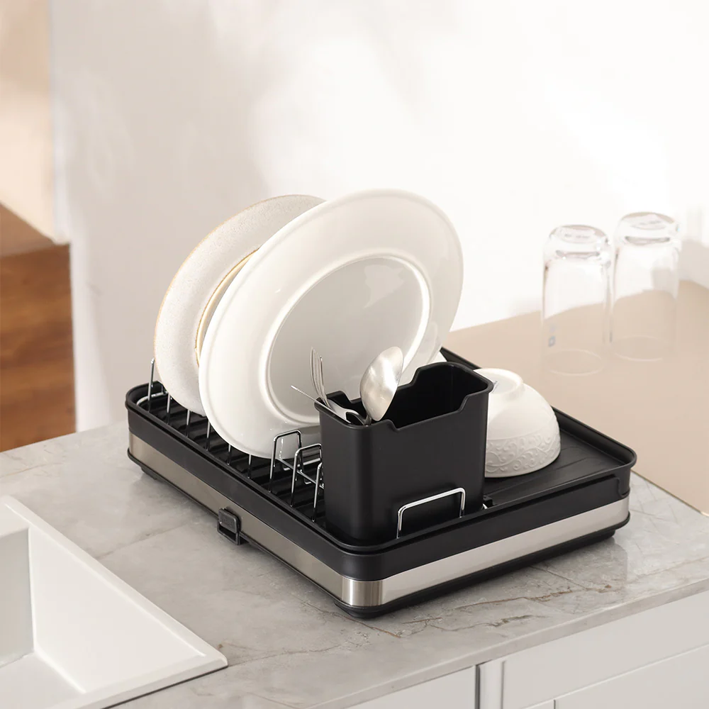 Slate Expandable Dish Rack - Black - Image 4
