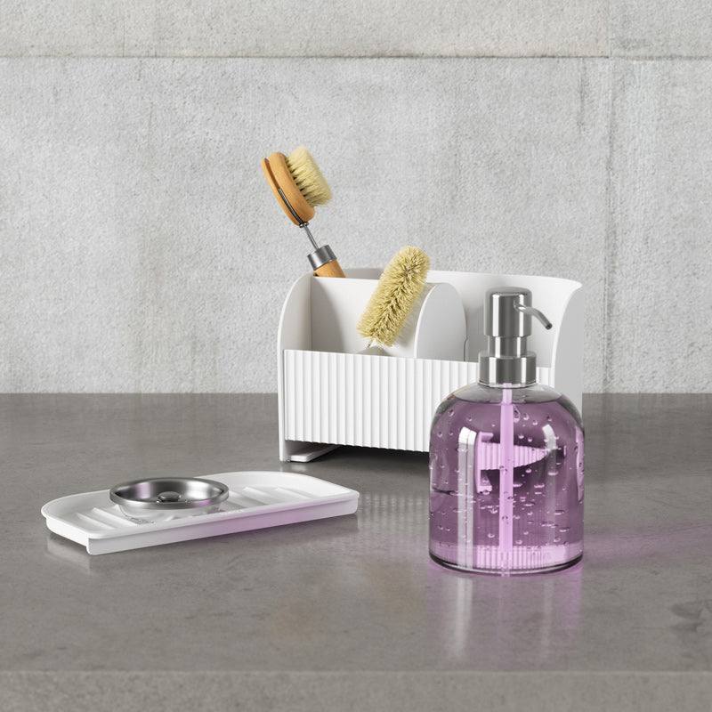 Sling Sink Caddy with Soap Pump - White - Image 5