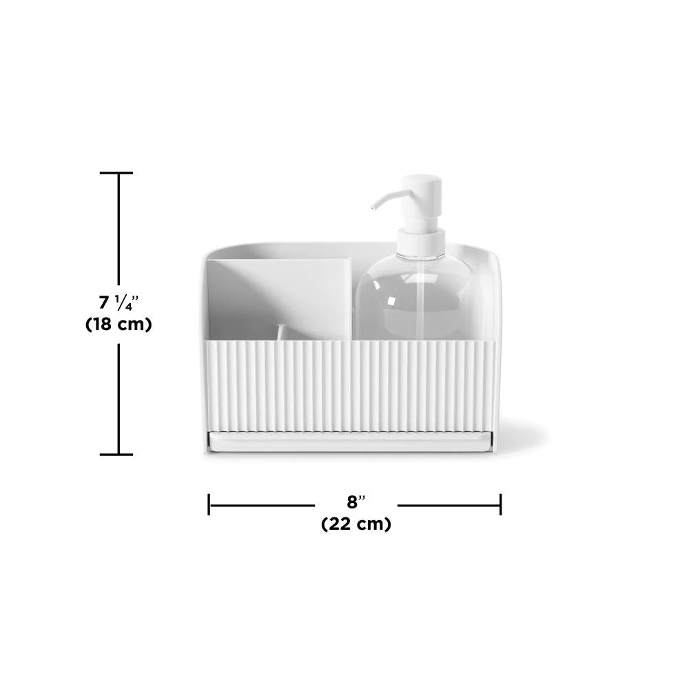 Sling Sink Caddy with Soap Pump - White - Image 8