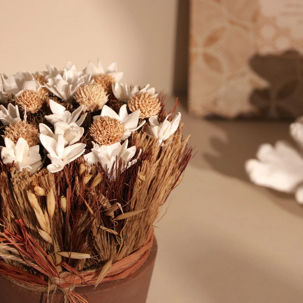 Sola Potted Bouquet - White Beige - Image 3