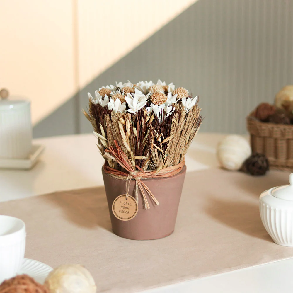 Sola Potted Bouquet - White Beige - Image 5