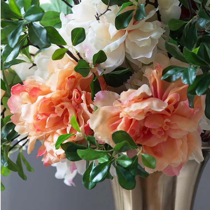 Solange Peony Faux Stem - Pale Orange - Image 3