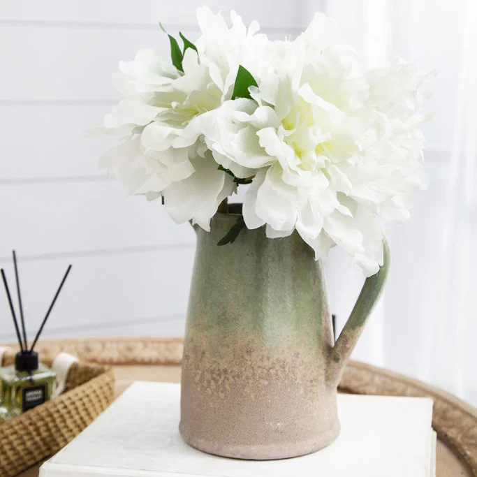 Solange Peony Faux Stem - White - Image 7