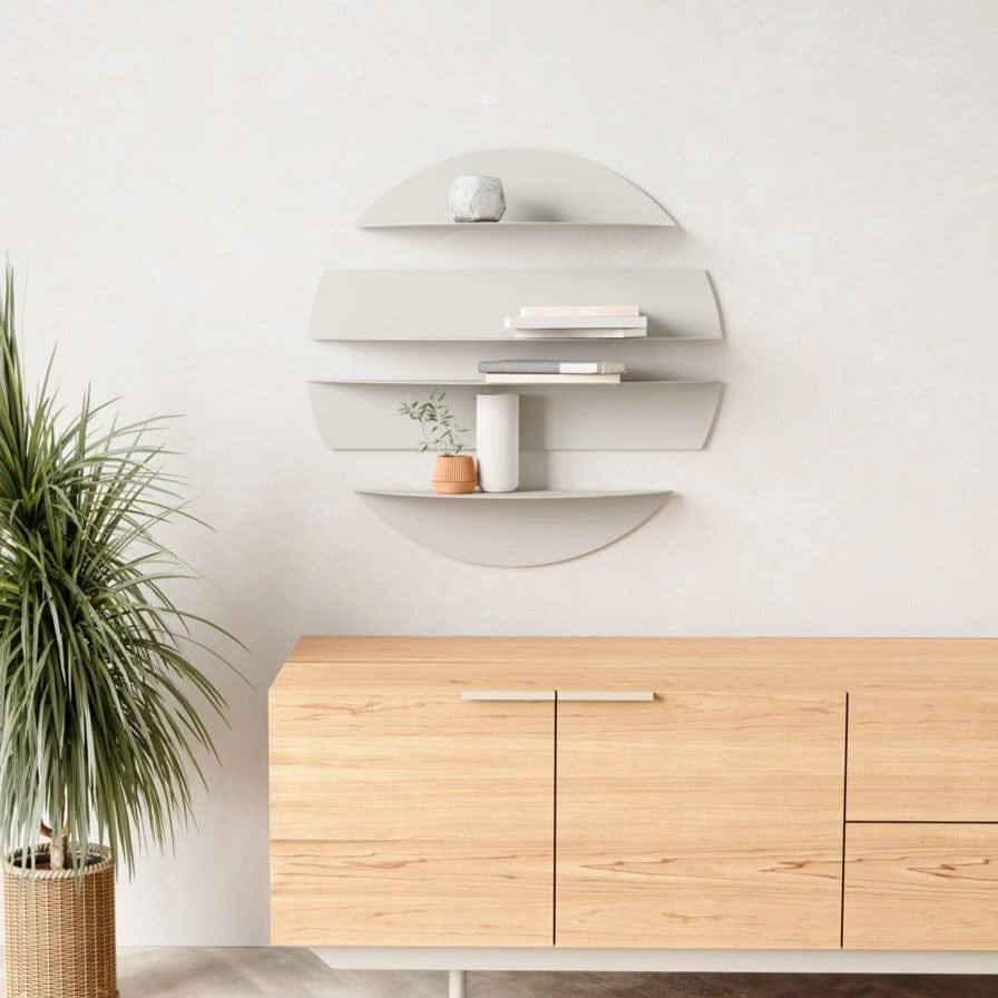 Solis Metal Floating Wall Shelves - Stone - Image 3