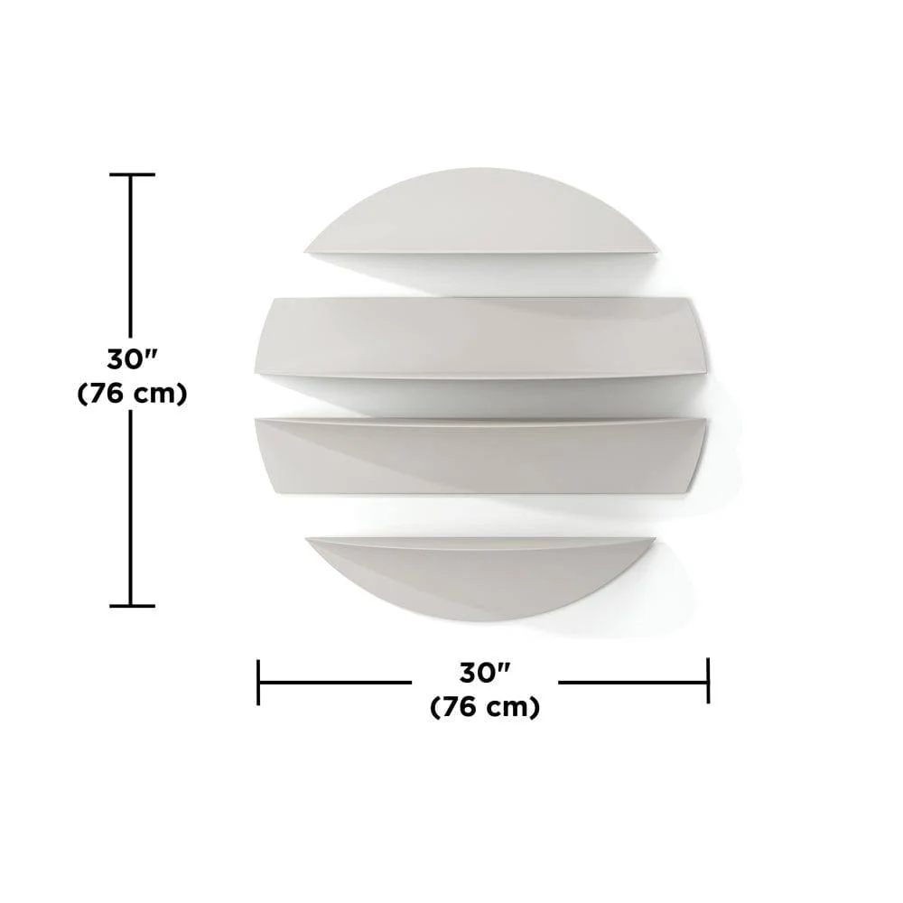 Solis Metal Floating Wall Shelves - Stone - Image 4