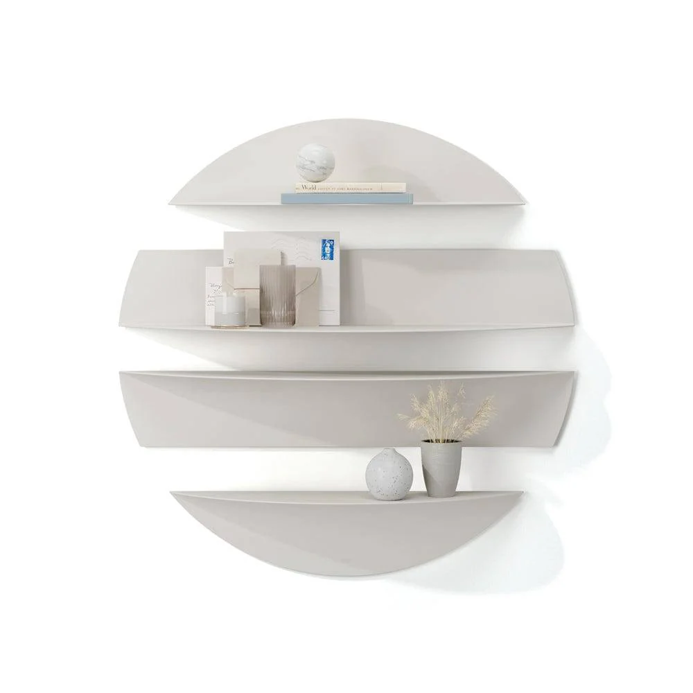 Solis Metal Floating Wall Shelves - Stone - Image 6