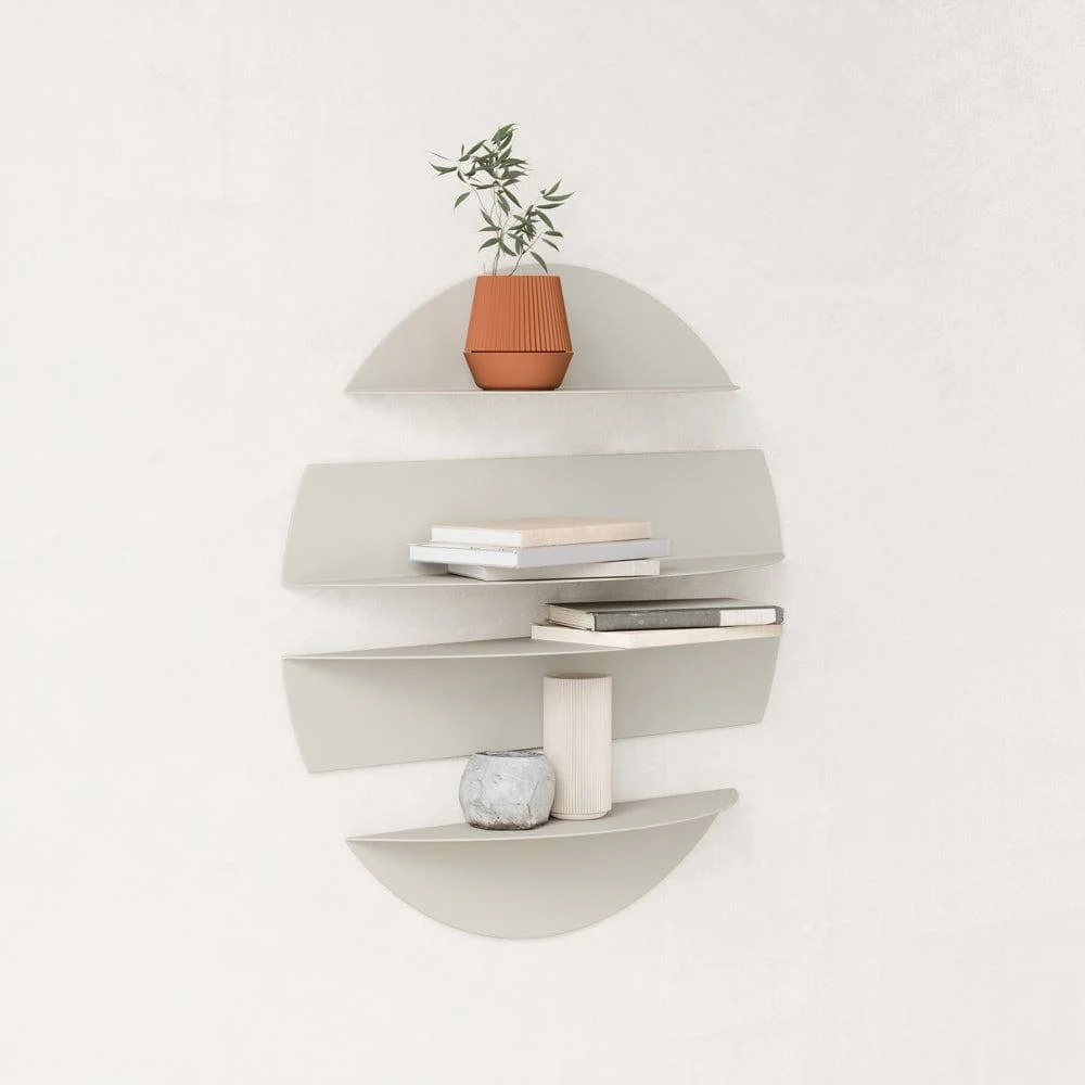 Solis Metal Floating Wall Shelves - Stone - Image 7