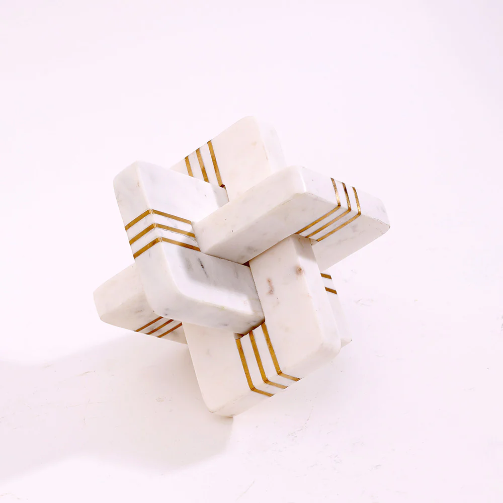 Solomon Knot Marble Accent - White Gold - Image 4