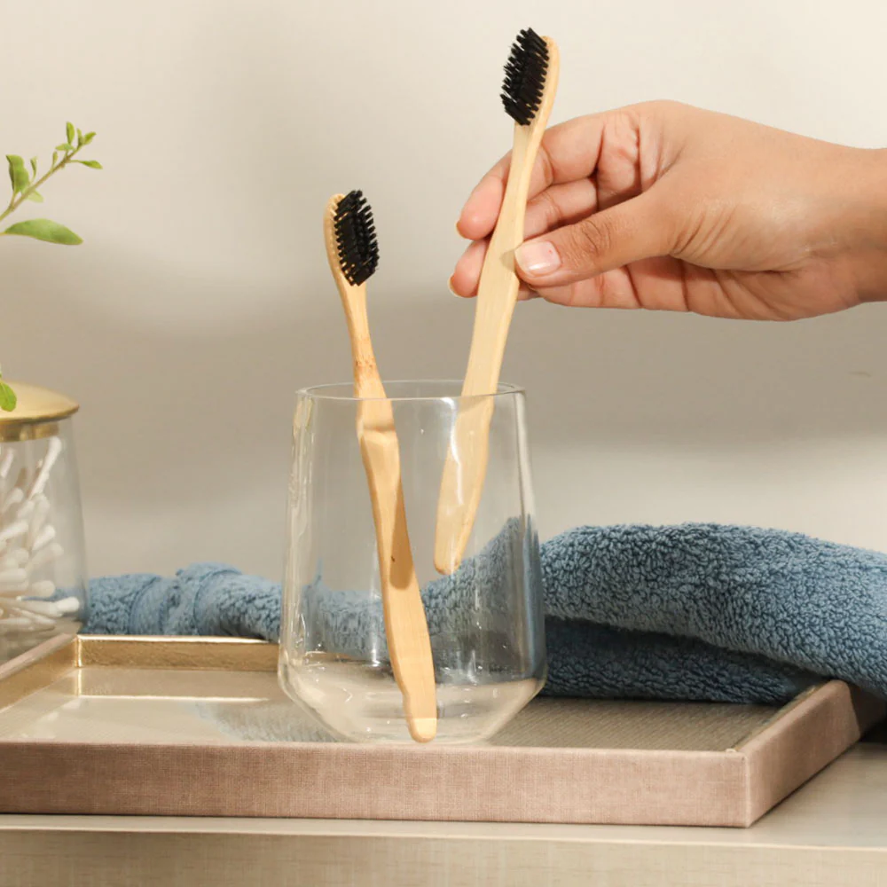Somerset Glass Toothbrush Tumbler - Clear - Image 2