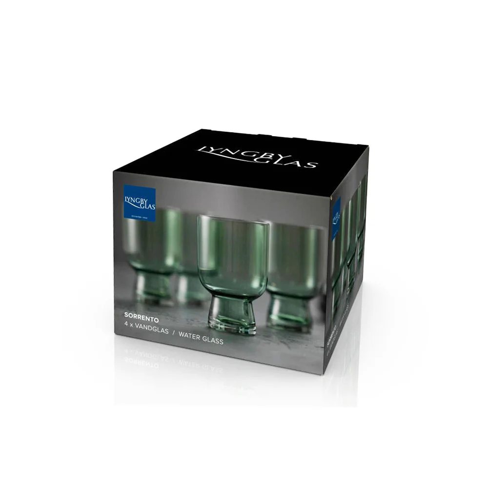 Sorrento Water Glasses 300ml, Set of 4 - Green - Image 5