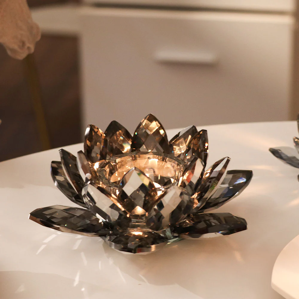 Sparkle Crystal Candle Holder - Smoke - Image 5