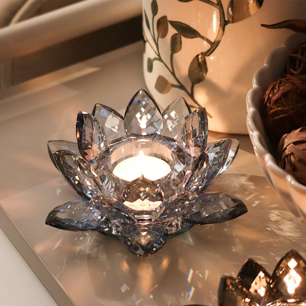 Sparkle Crystal Tealight Holder - Midnight - Image 2
