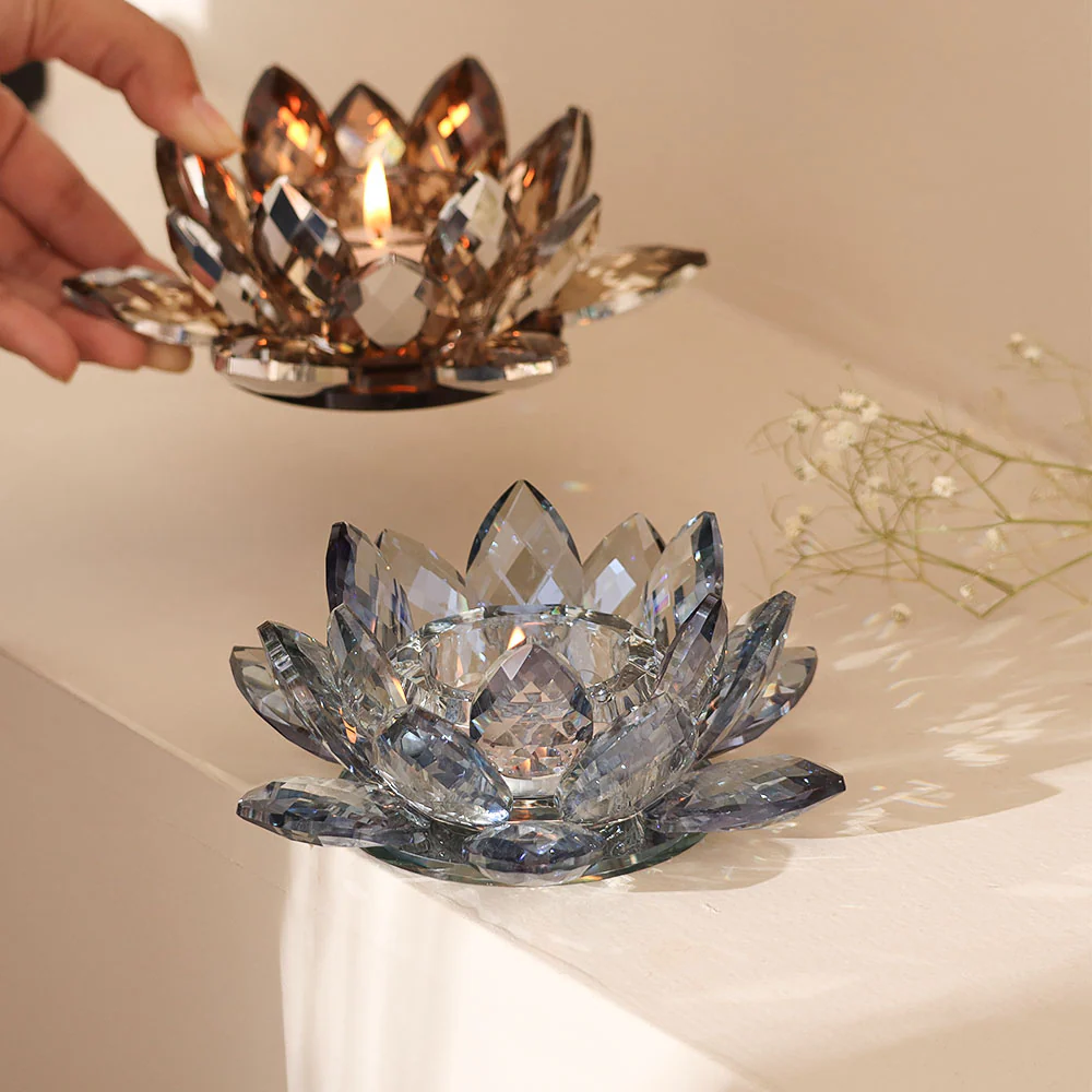 Sparkle Crystal Tealight Holder - Midnight - Image 4