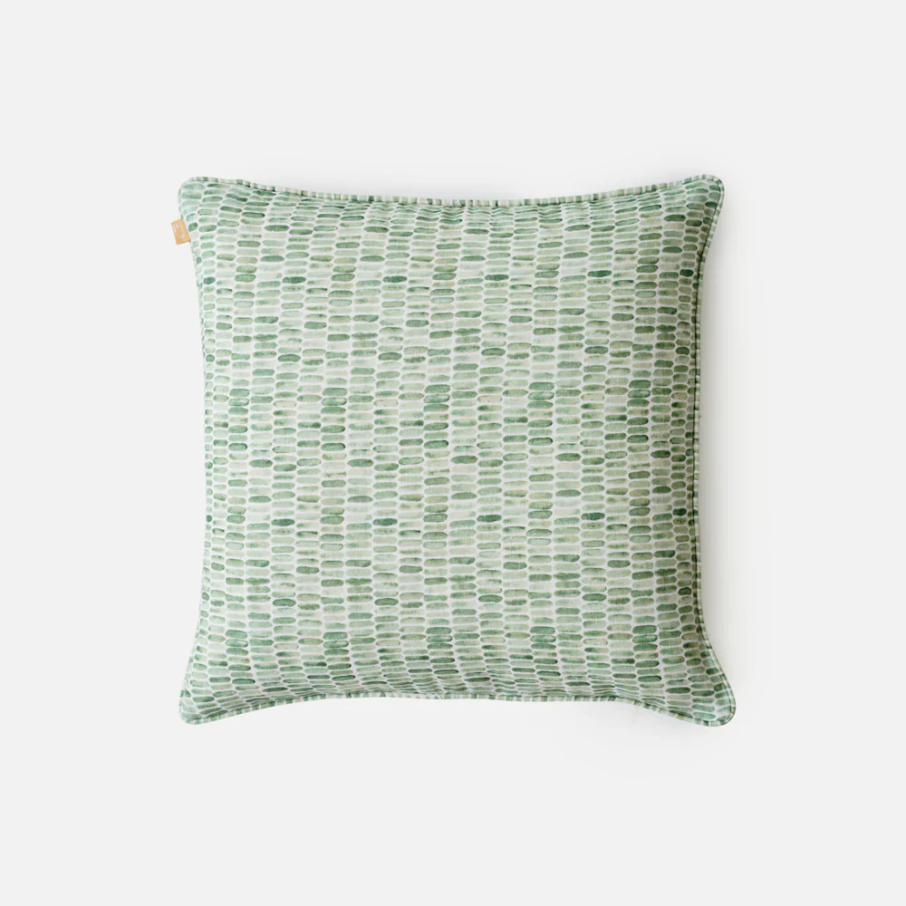 Speckle Linen Cushion Cover 45x45cm - Green - Image 2