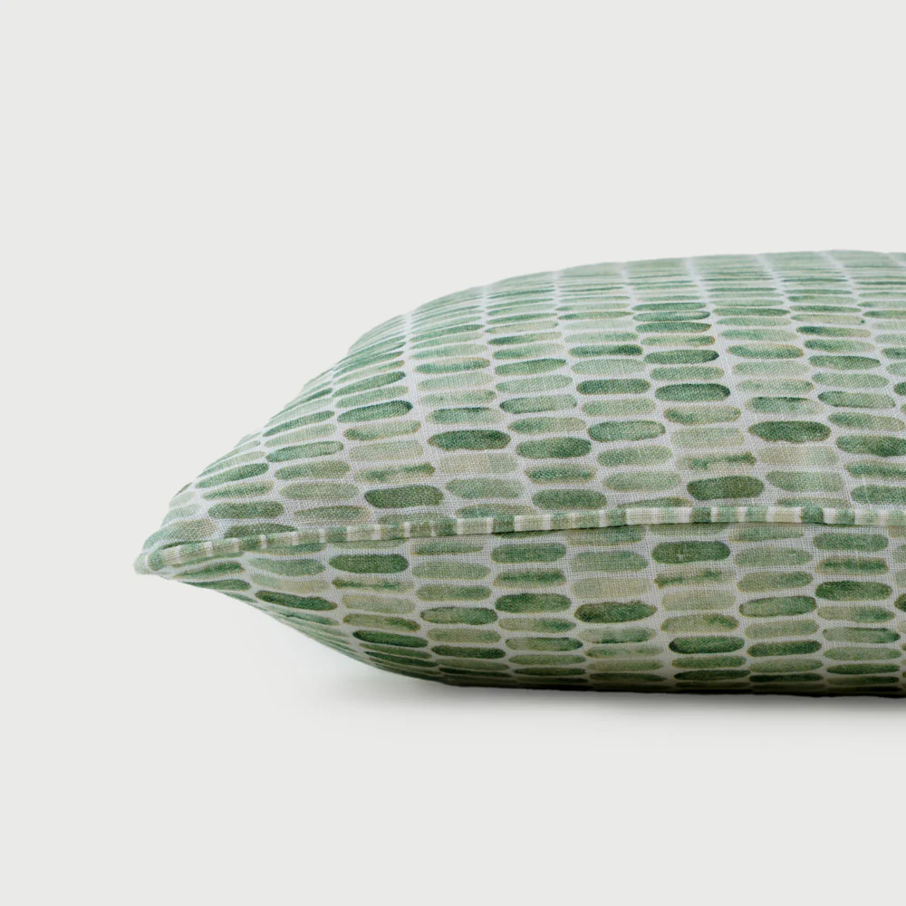 Speckle Linen Cushion Cover 45x45cm - Green - Image 3