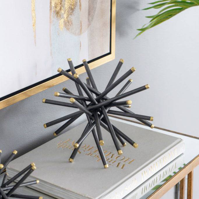 Spiked Decorative Accents, Set of 3 - Black Gold - Image 2