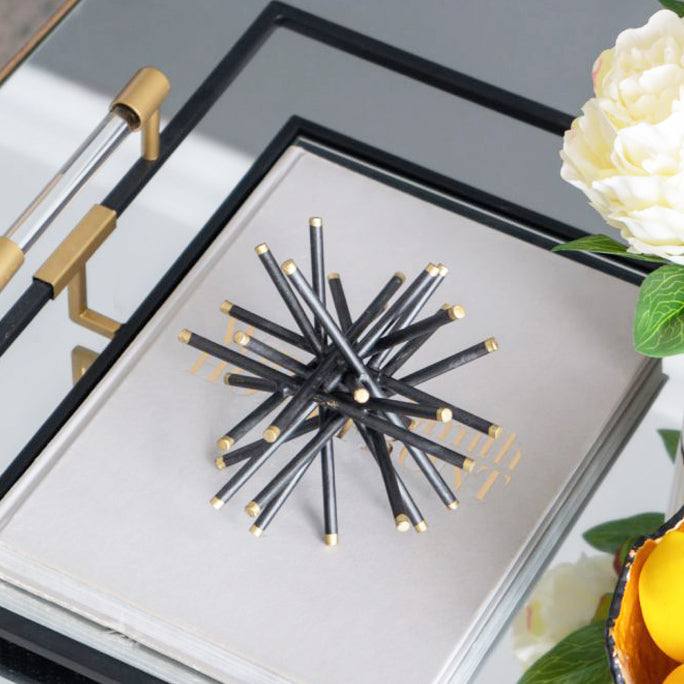 Spiked Decorative Accents, Set of 3 - Black Gold - Image 6