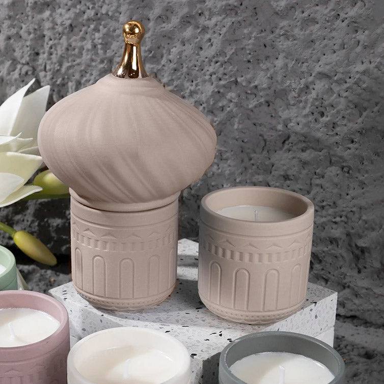 Spire Ceramic Decorative Jar Small - Beige - Image 2