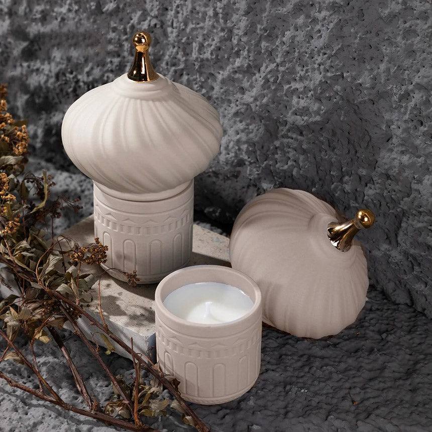 Spire Ceramic Decorative Jar Small - Beige - Image 4