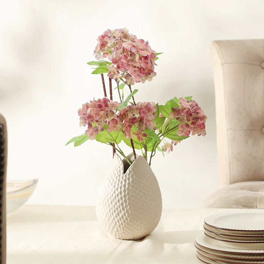 Spring Hydrangea Faux Stem - Dusty Pink - Image 2