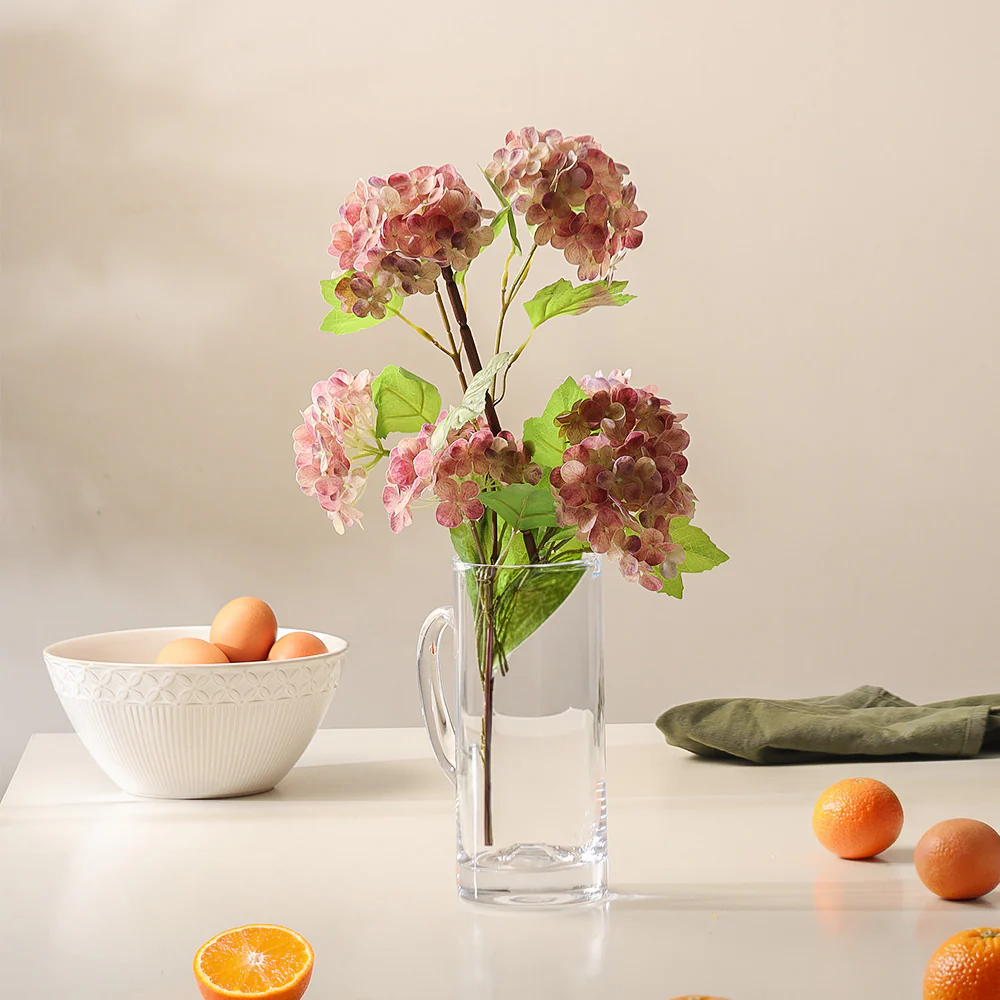 Spring Hydrangea Faux Stem - Dusty Pink - Image 5