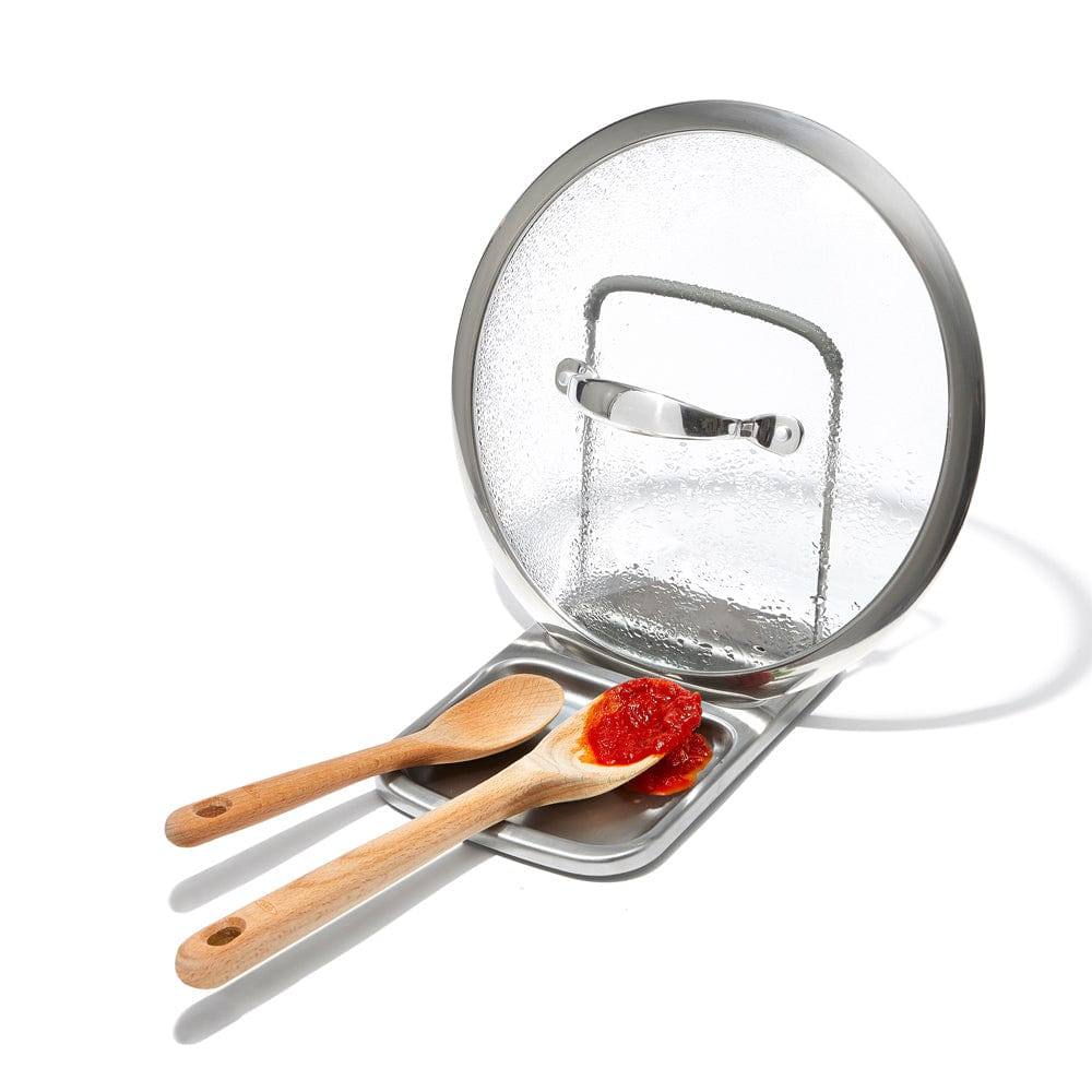 Stainless Steel Spoon Rest with Lid Holder - Image 4