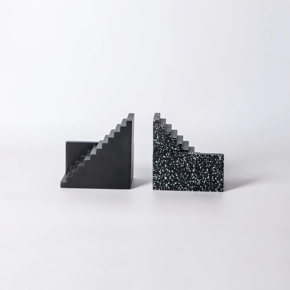 Stairway Bookends, Set of 2 - Black - Image 3