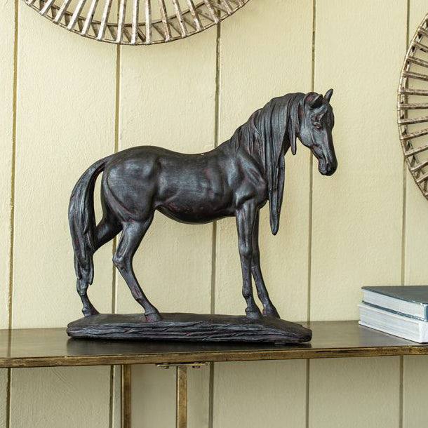 Standing Horse Decorative Sculpture Large - Black - Image 4