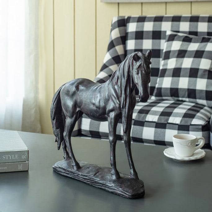 Standing Horse Decorative Sculpture Large - Black - Image 7