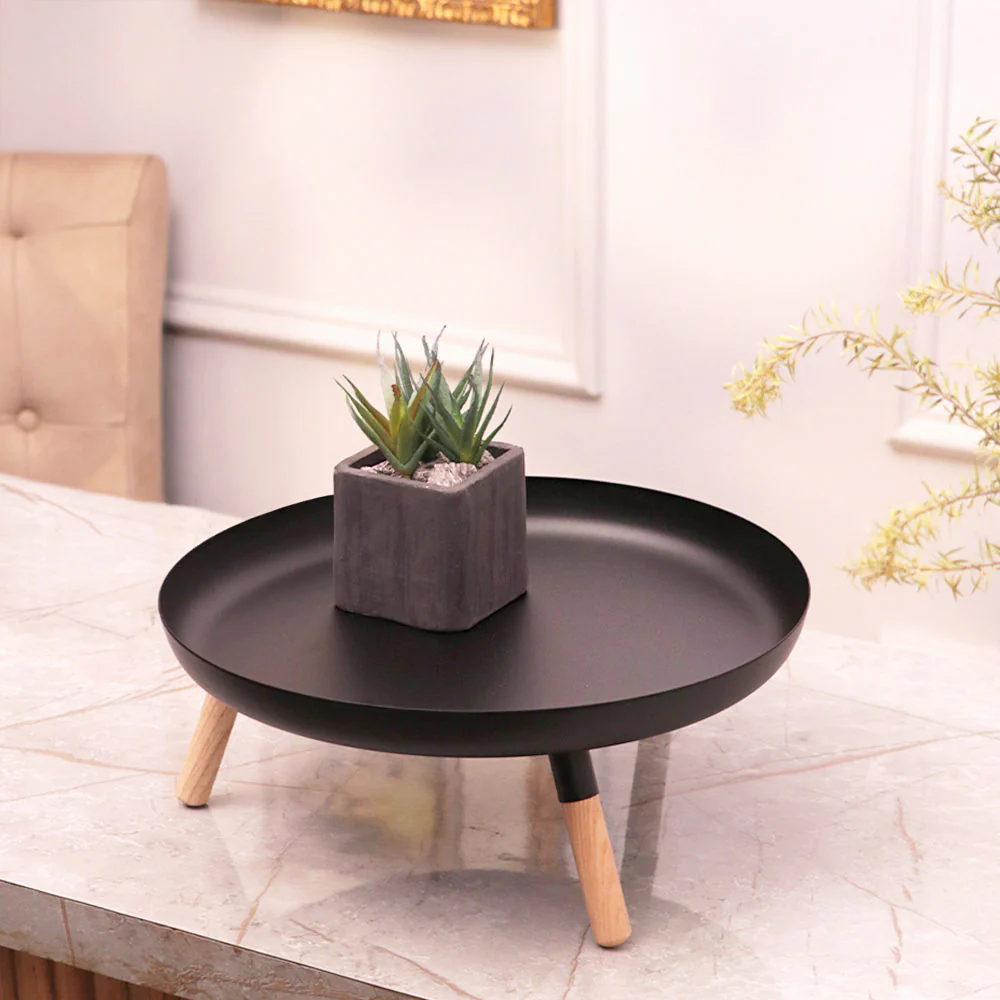 Stark Elevated Serving Plate - Black Natural - Image 4