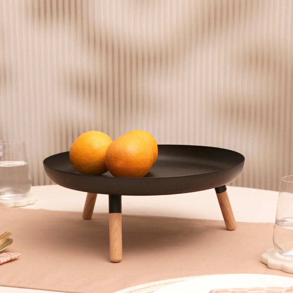 Stark Elevated Serving Plate - Black Natural - Image 5