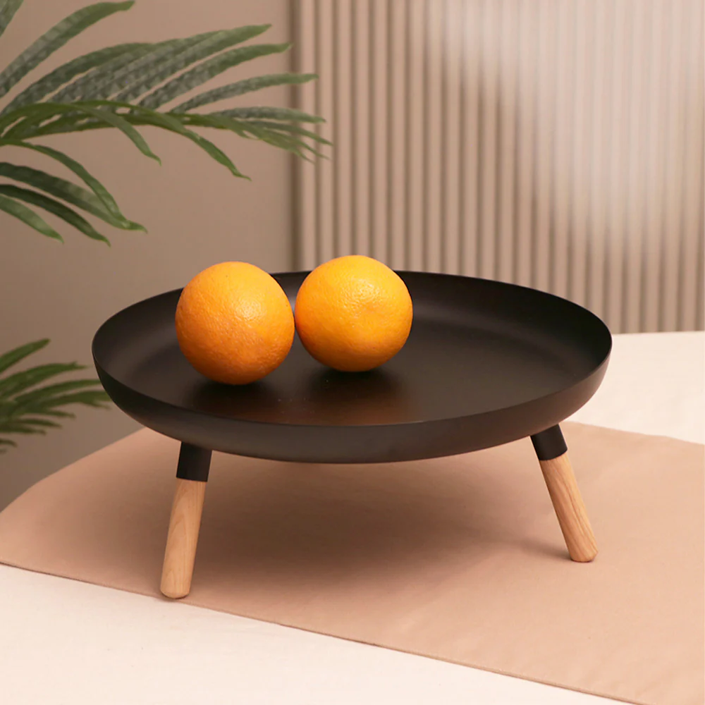 Stark Elevated Serving Plate - Black Natural - Image 7