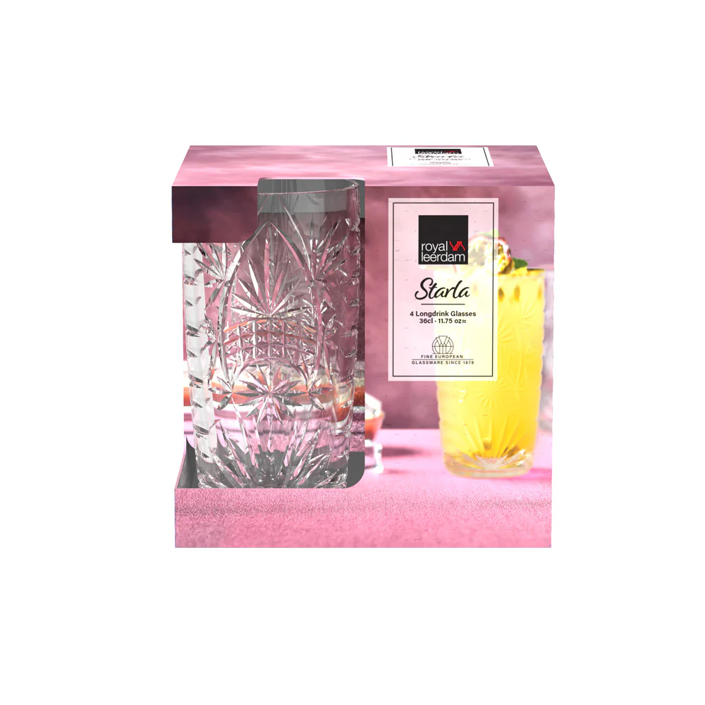 Starla Long Drink Glasses 360ml, Set of 4 - Image 4