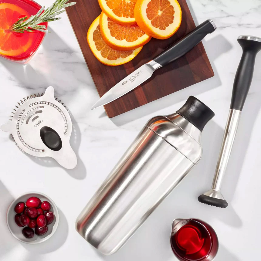 Steel Single Wall Cocktail Shaker - Silver - Image 10