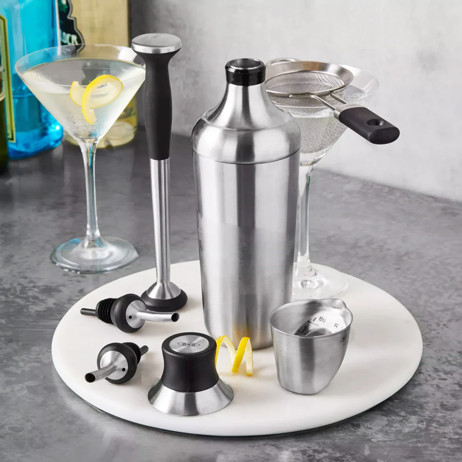 Steel Single Wall Cocktail Shaker - Silver - Image 11